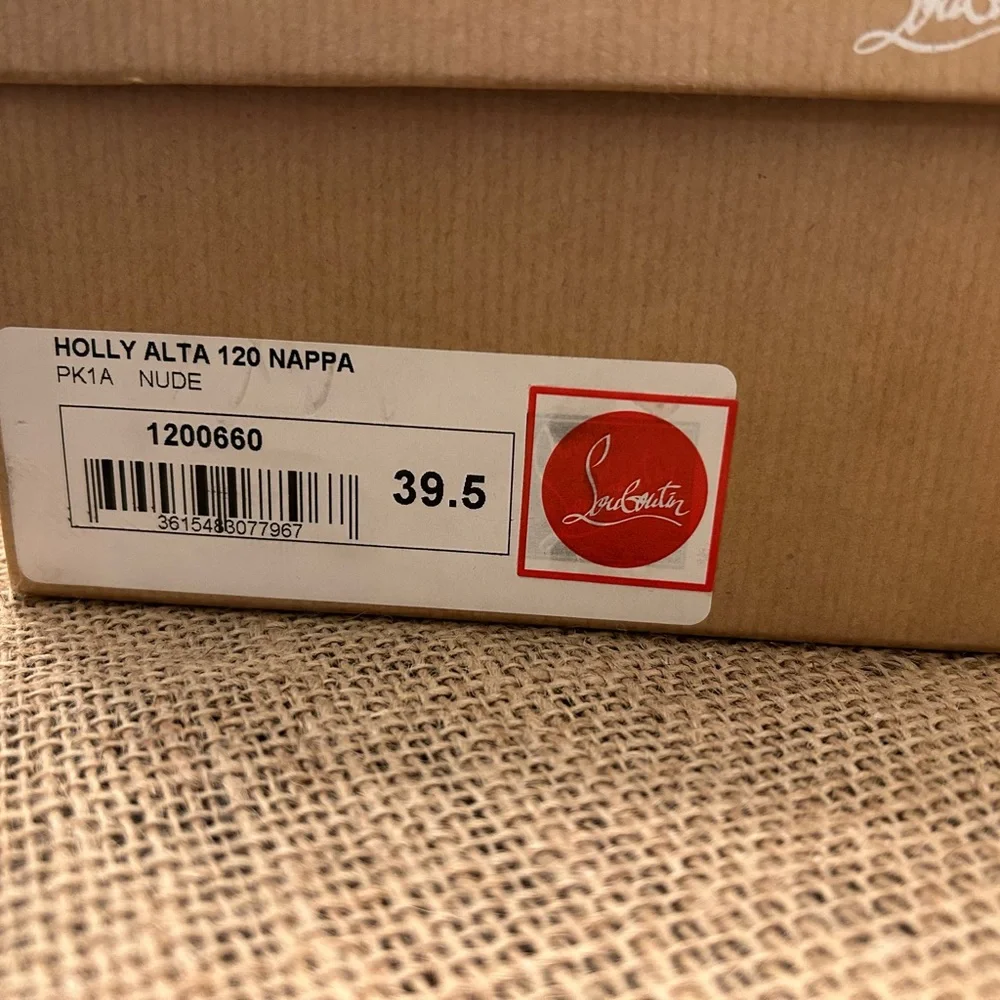 Christian Louboutin Holly Alta 120 Napa NUDE - Picture 4 of 8